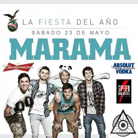 EL GRUPO MARAMA ESTARA EL SABADO 23 DE MAYO EN LA CUMBRE