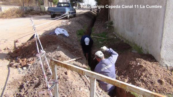 LA CUMBRE AVANZA CON LA OBRA DE GAS NATURAL