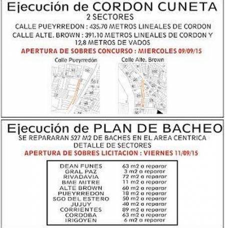 EL INTENDENTE SEZ ANUNCIA EL INICIO DE OBRAS DE CORDON CUNETA Y BACHEOS