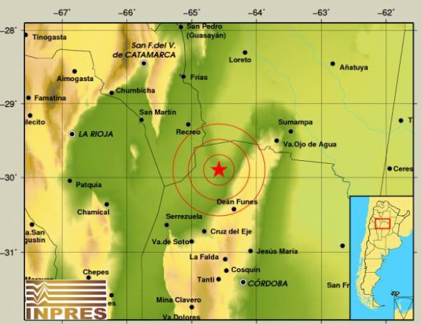 SABADO 21: SE REGISTRARON DOS NUEVOS SISMOS EN CORDOBA