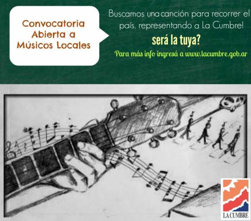 CONVOCATORIA A ARTISTAS DE LA CUMBRE PARA HACER UNA CANCION