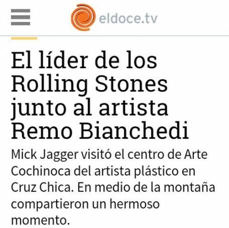 REMO BIANCHEDI CONFIRMO QUE MICK JAGGER ESTUVO EN LA CUMBRE