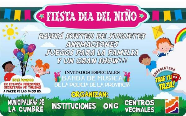 DOMINGO 28 FIESTA DIA DEL NIÑO EN LA CUMBRE