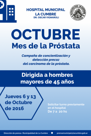 JUEVES 13 ULTIMO DIA CAMPAÑA DE LA PROSTATA