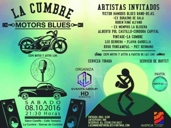 ESTE SABADO EN LA CUMBRE, MOTOS, AUTOS Y BLUES