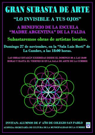ALUMNOS DEL SAN PABLO HACEN UNA SUBASTA A BENEFICIO