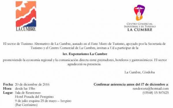 MARTES 20, EXPOTURISMO LA CUMBRE