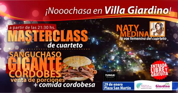 TE INVITAMOS A LA NOOOCHASA EN VILLA GIARDINO