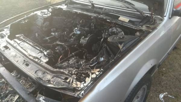 UN VEHICULO SE QUEMO EN LA RUTA 38 Y PRODUJO UN INCENDIO