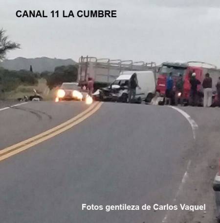 GRAVE ACCIDENTE EN LA RUTA 38 CERCA DE CAPILLA DEL MONTE