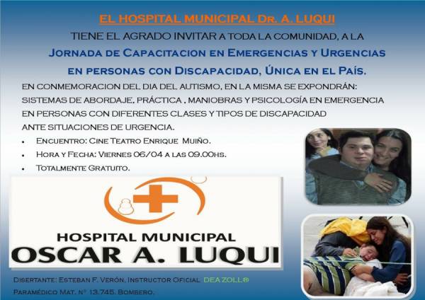 JORNADA DE CAPACITACION EN EMERGENCIAS PARA PERSONAS CON DISCAPACIDAD