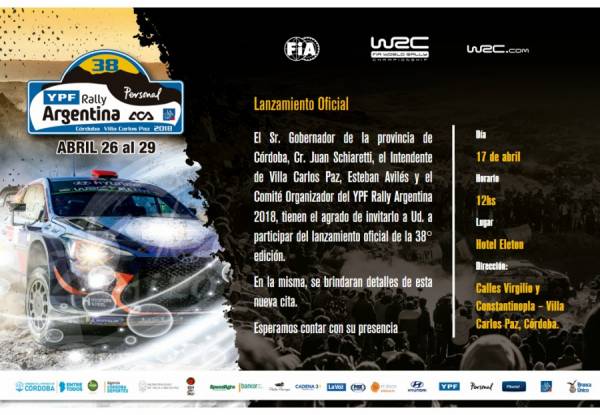 PRESENTACION DEL RALLY MUNDIAL EN CARLOS PAZ