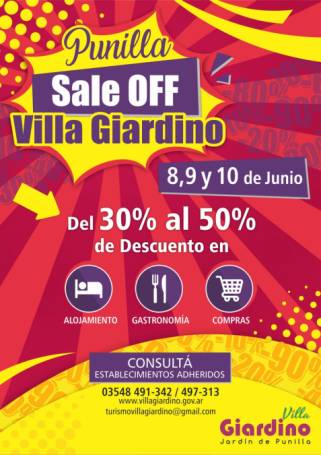 VILLA GIARDINO SE SUMA AL PUNILLA SALE OFF