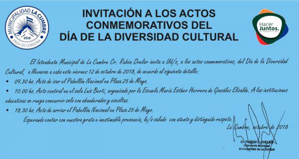 DIA DE LA DIVERSIDAD CULTURAL, ACTO EN LA CUMBRE