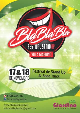 17 Y 18 DE NOVIEMBRE, NUEVO FESTIVAL DE STAND UP EN VILLA GIARDINO