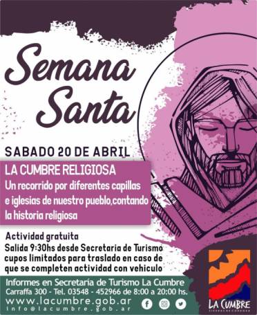 SEMANA SANTA EN LA CUMBRE - NUMEROSAS ACTIVIDADES