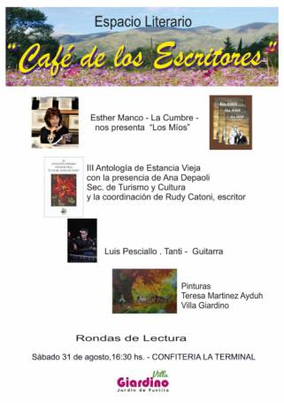 SABADO 31. ESPACIO LITERARIO Y CULTURAL EN GIARDINO