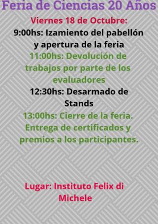 HOY MIERCOLES KERMES DE LA CIENCIA - FERIA DEL ITI