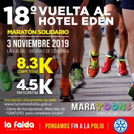 EL 3 DE NOVIEMBRE ES LA MARATON VUELTA AL HOTEL EDEN