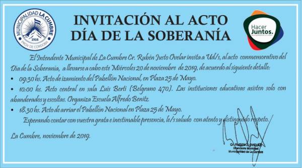 ACTO DIA DE LA SOBERANIA EN LA CUMBRE