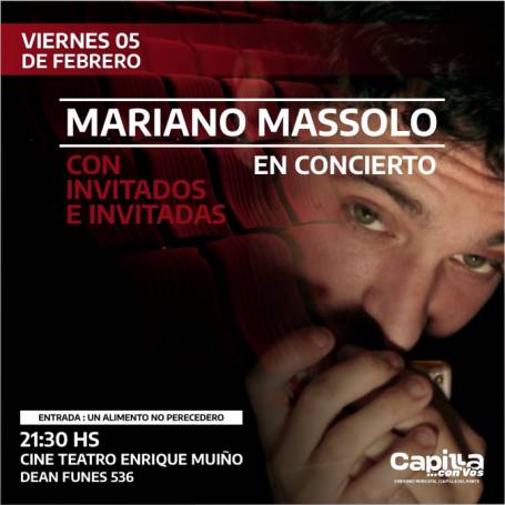 EL ARMONICISTA MARIANO MASSOLO SE PRESENTA EN CAPILLA