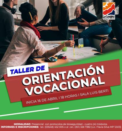 TALLER DE ORIENTACION VOCACIONAL EN LA CUMBRE