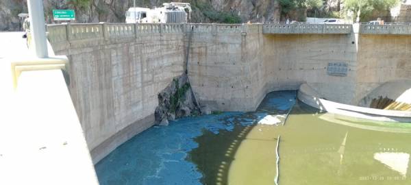 RETIRARON ALGAS DE LA ZONA DEL EMBUDO DEL DIQUE SAN ROQUE