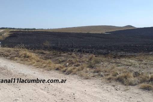 Muchas hectáreas quemadas en Cuchi Corral