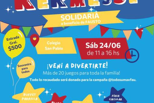 Kermesse en el Colegio San Pablo a beneficio de Fausto.