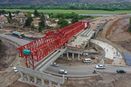 Avance de la obra de la autovia de Punilla. Informe de Schiaretti