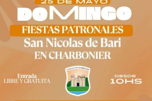 DOMINGO 25 DE MAYO FIESTAS PATRONALES DE CHARBONIER