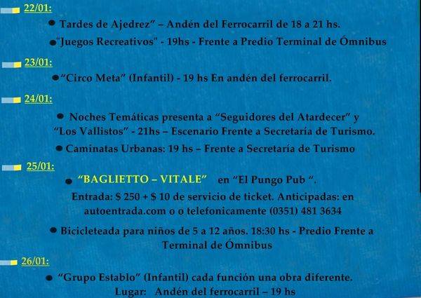 ESPECTACULOS ORGANIZADOS POR TURISMO
