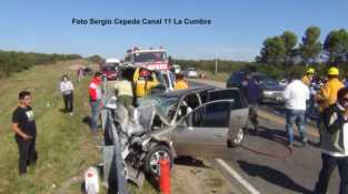 GRAVE ACCIDENTE EN LA RUTA 38 CERCA DE CAPILLA DEL MONTE