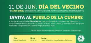 HOY JUEVES DIA DEL VECINO: SE VA A FESTEJAR CON UNA GRAN FIESTA