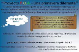 PROYECTO POA Y SU EVENTO POR UNA PRIMAVERA DIFERENTE