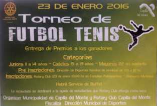 VENI Y PARTICIPA DEL TORNEO DE FUTBOL TENIS EN CAPILLA DEL MONTE