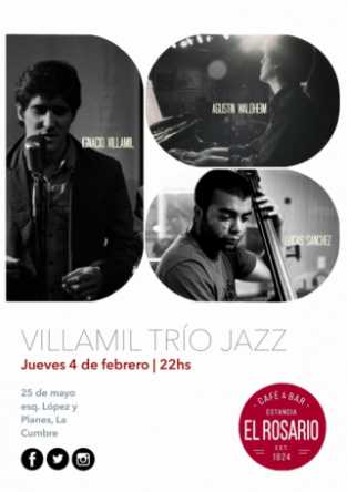 VILLAMIL TRIO JAZZ SE PRESENTA ESTA NOCHE JUEVES EN LA CUMBRE