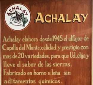 ACHALAY, LOS ALFAJORES MAS RICOS DE CAPILLA DEL MONTE
