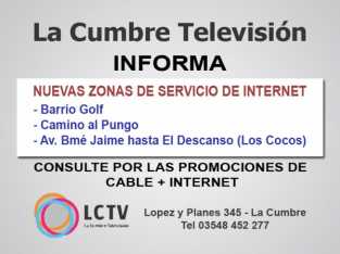 LCTV AMPLIA SU COBERTURA DE INTERNET POR CABLE
