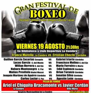 VIERNES 19: OTRO GRAN FESTIVAL DE BOX EN LA CUMBRE