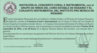 ACTUACION DE CORO DE NIÑOS Y CONJUNTO INSTRUMENTAL