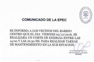 ATENCION AL COMUNICADO DE EPEC LA CUMBRE !!!!