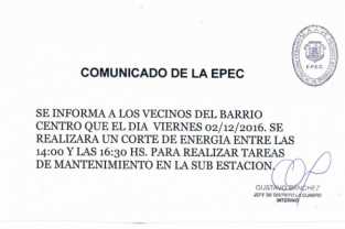 ATENCION AL COMUNICADO DE EPEC LA CUMBRE !!!!