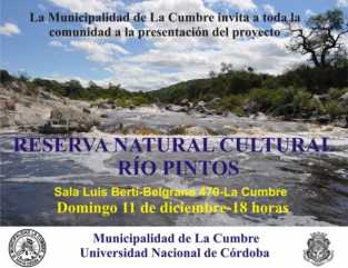 SE PRESENTA EL PROYECTO DE RESERVA NATURAL DE PINTOS