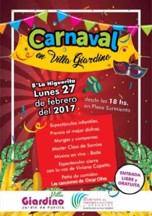 EL LUNES 27 HAY CARNAVAL EN BARRIO LA HIGUERITA