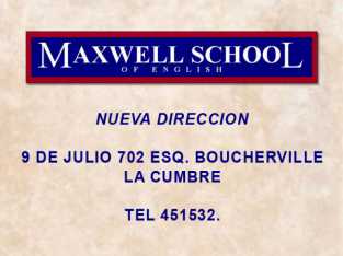 ESTA ABIERTA LA INSCRIPCION EN EL INSTITUTO DE INGLES MAXWELL