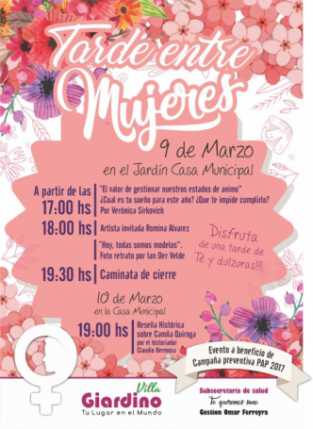 EVENTOS EN VILLA GIARDINO POR EL DIA DE LA MUJER