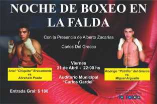 GRAN FESTIVAL DE BOX EN LA FALDA ESTE VIERNES 21