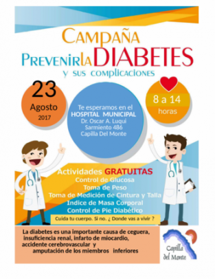 MIERCOLES 23, CAMPAÑA DE LA DIABETES EN EL HOSPITAL DE CAPILLA