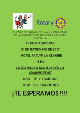 DOMINGO 10 GRAN TE CON SORPRESAS EN EL HOTEL FATLYF